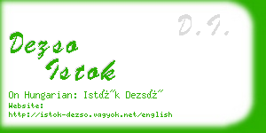 dezso istok business card